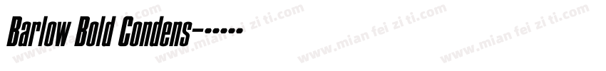 Barlow Bold Condens字体转换